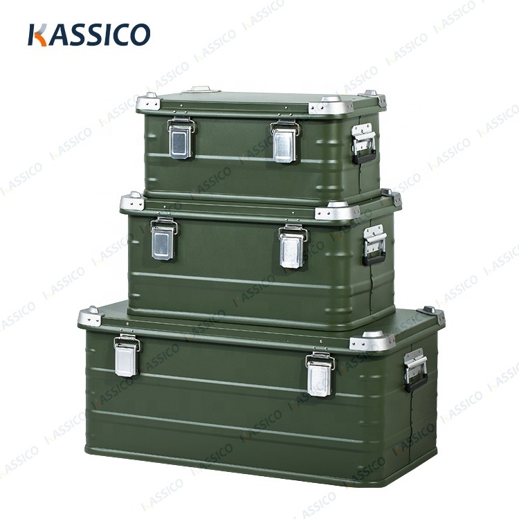 KASSICO Outdoor Aluminum Glamping Camping Box Storage Container Overland Traveling Camping Kitchen Box