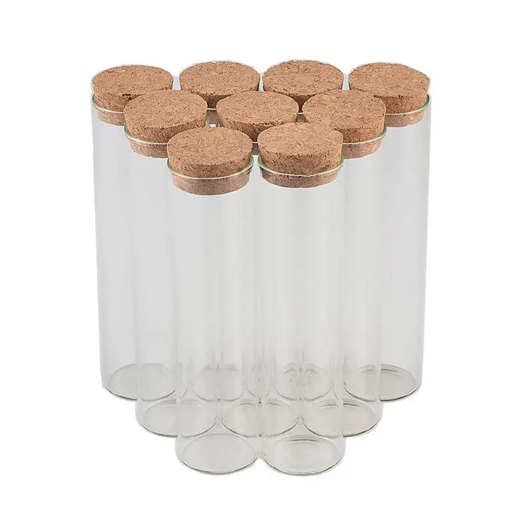 30mm glass test tube with cork lid