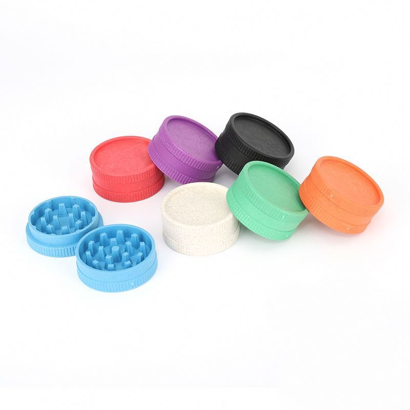 Wholesale 55mm 2 Parts Custom Logo Biodegradable Tobacco Grinder Eco Friendly Herb Grinder