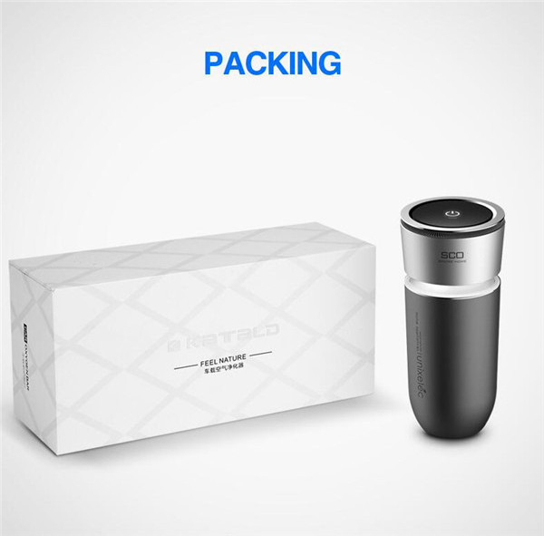 Mini Portable USB Air Purifier For Car Office  With Negative Ion Removing Smoke Dust and Odor