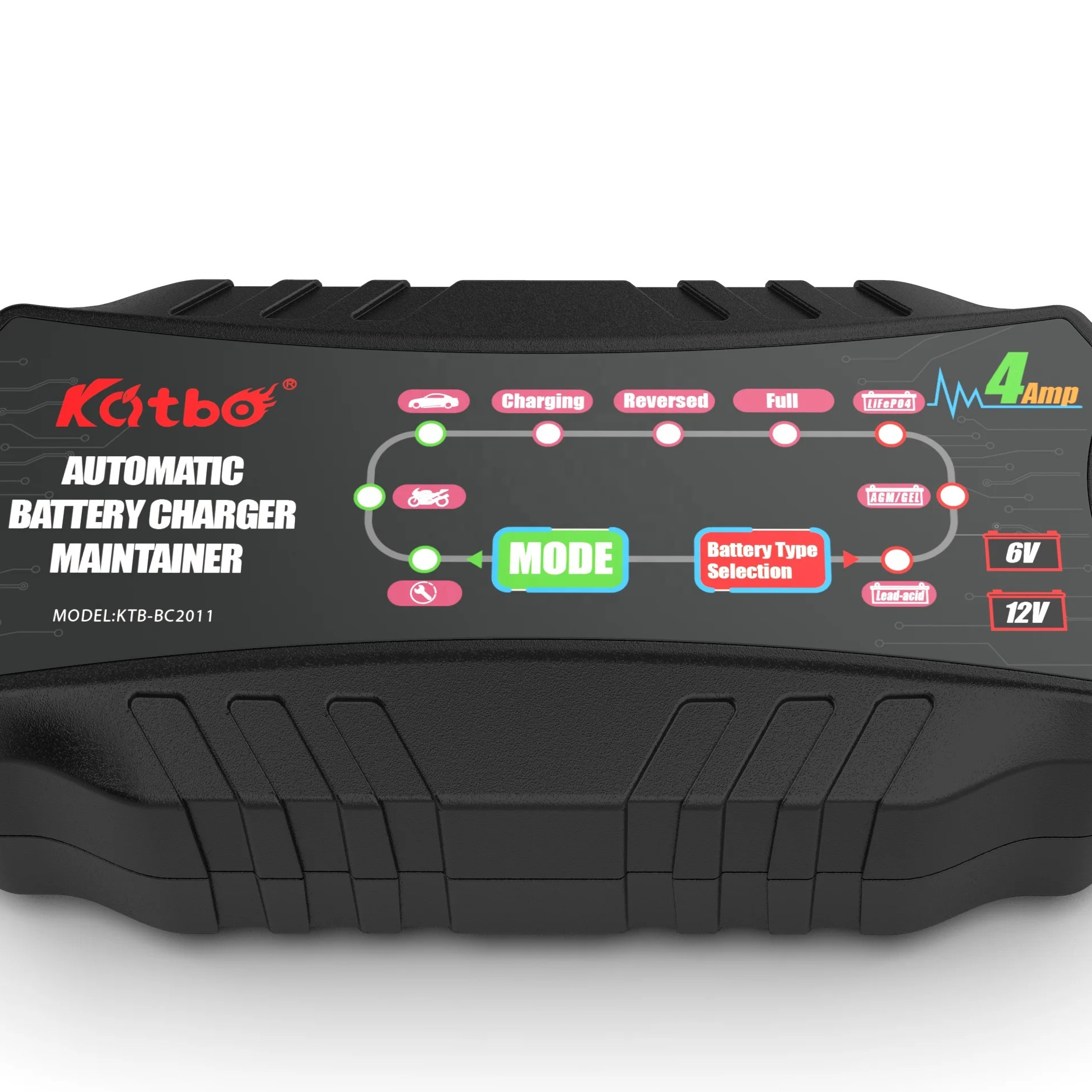 Battery Charger 12 Volt 6 Volt 6A External Battery Charger