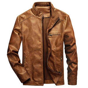 OEM Custom Design Causal Vintage Leather Jacket For Men Out Style Motor Bike PU Leather Jacket Men