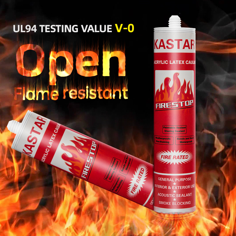 China OEM paintable fireproof fire rated acrylic flexible gap seal sealant firestop acrylic sealant