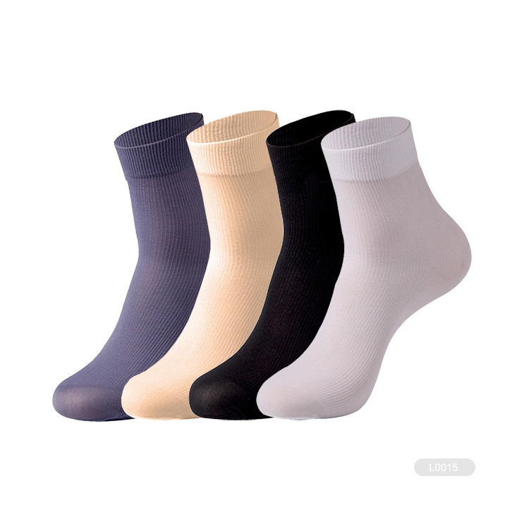 kaite-3-L0054 disposable nylon try on socks one time use foot sheer mid-calf socks try shoe socks