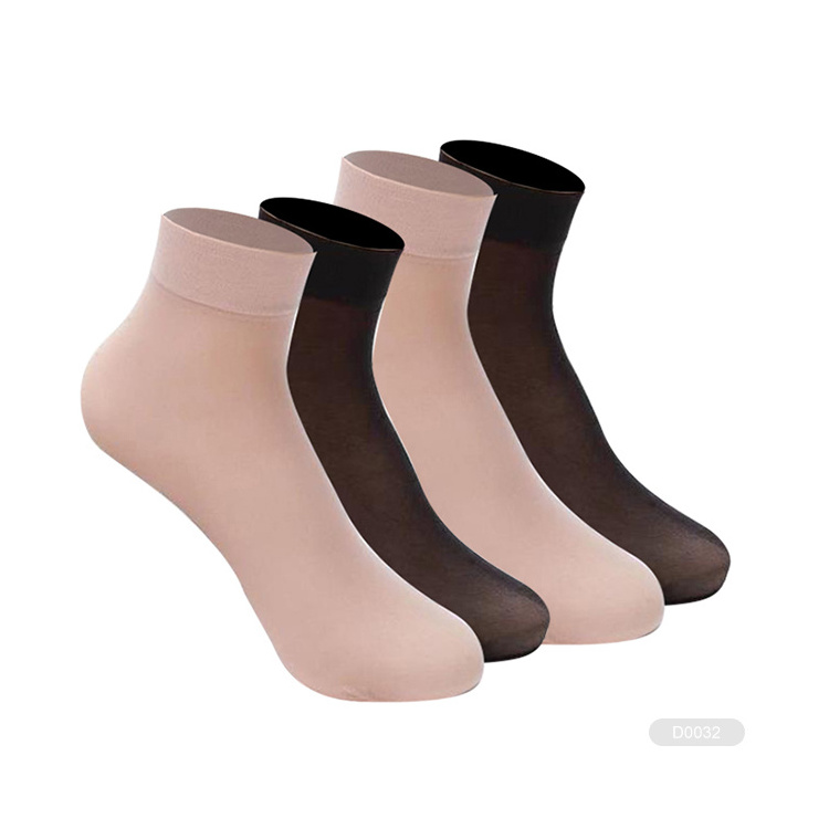 kaite-3-L0054 disposable nylon try on socks one time use foot sheer mid-calf socks try shoe socks