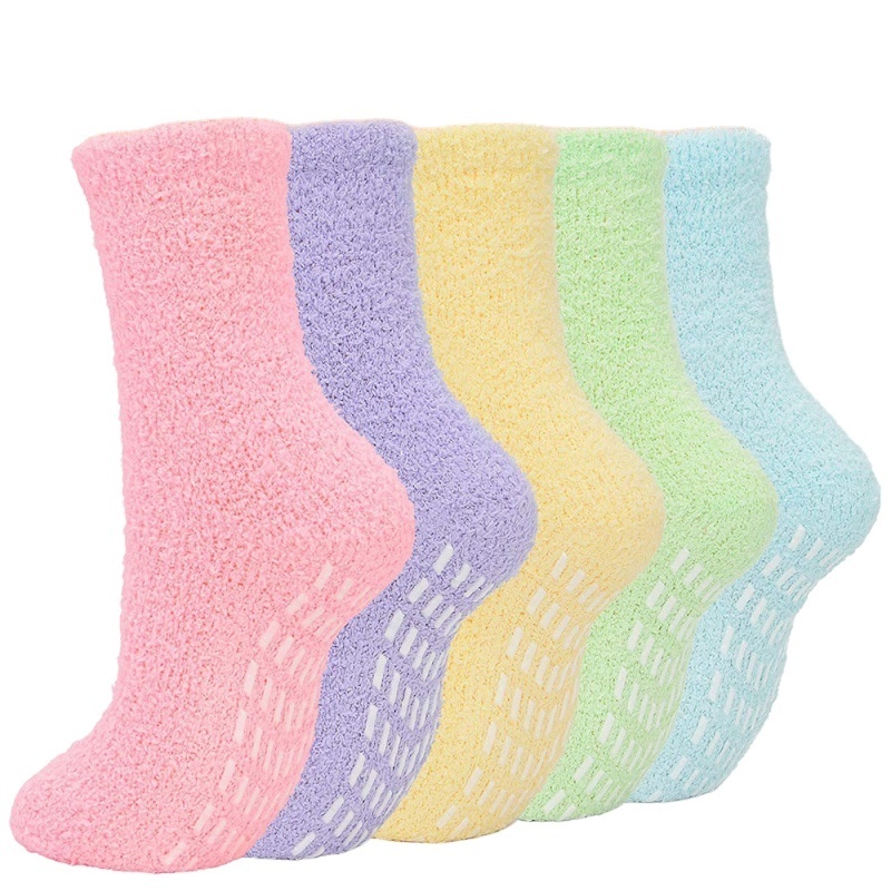 KTL-256 Reasonable Price Winter Sock Men Women Socks Slipper Fuzzy Fluffy Socks With Grippers