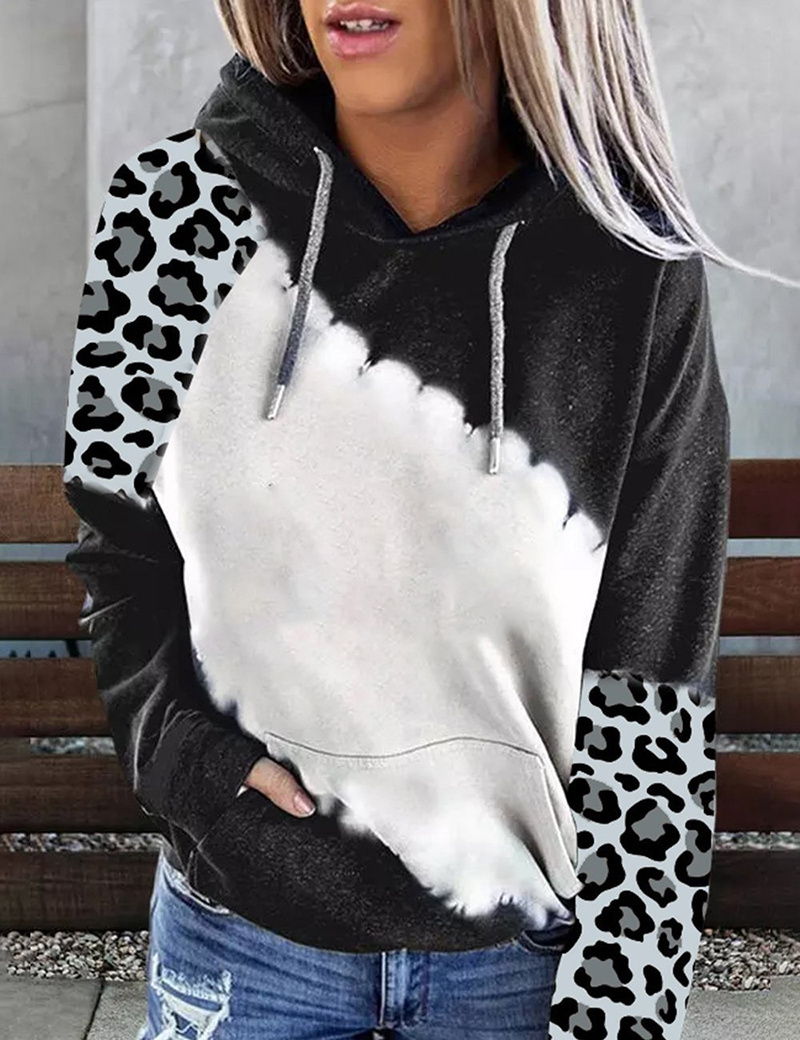 Women Casual Aztec Cow Leopard Sweatshirt Sublimation Blank Hoodies