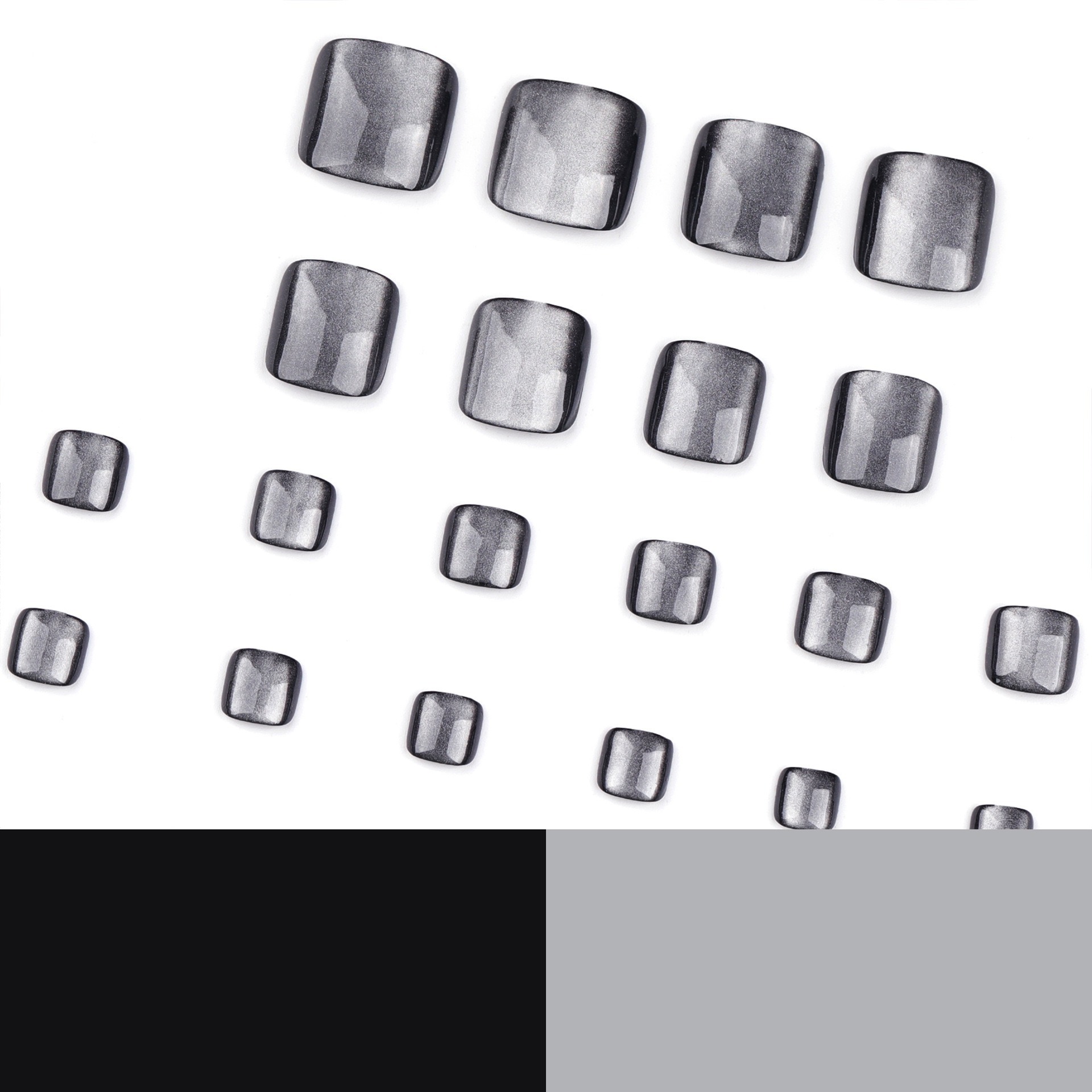 New Arrival Black Toe Nails Cat Eye High-end Wearable Toe Tips 24 pcs press on nails artificial fingernails nails 3219