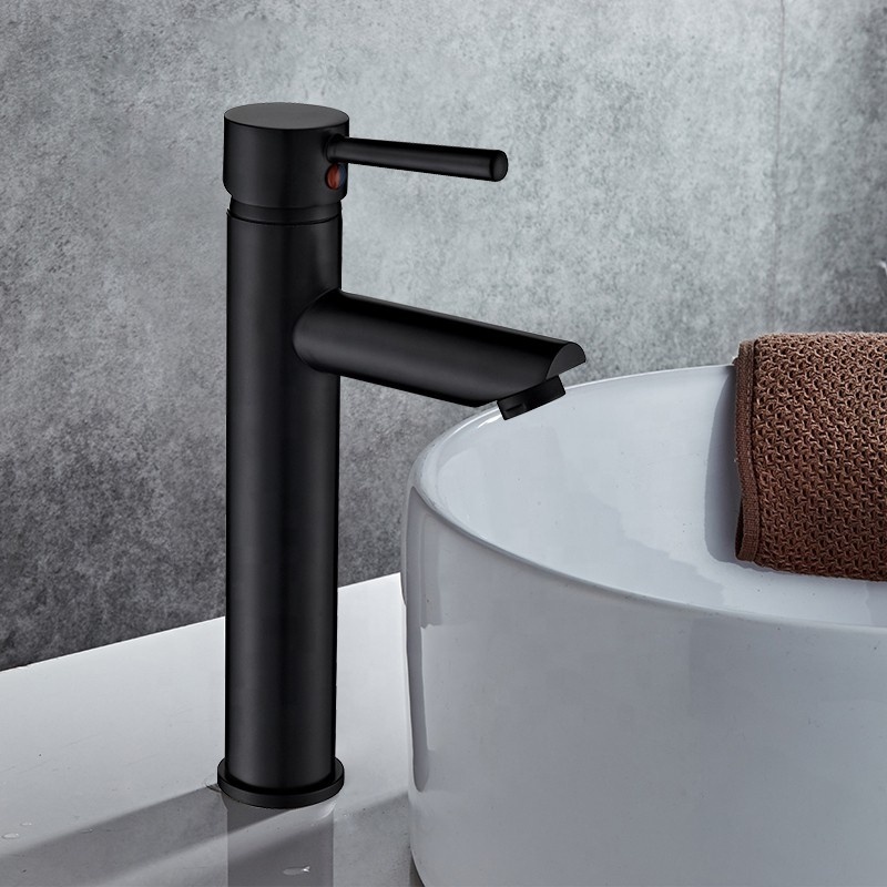 Great Quality Tall Bathroom Basin Mixer Black Plated Tap Waterfall Sink Faucet