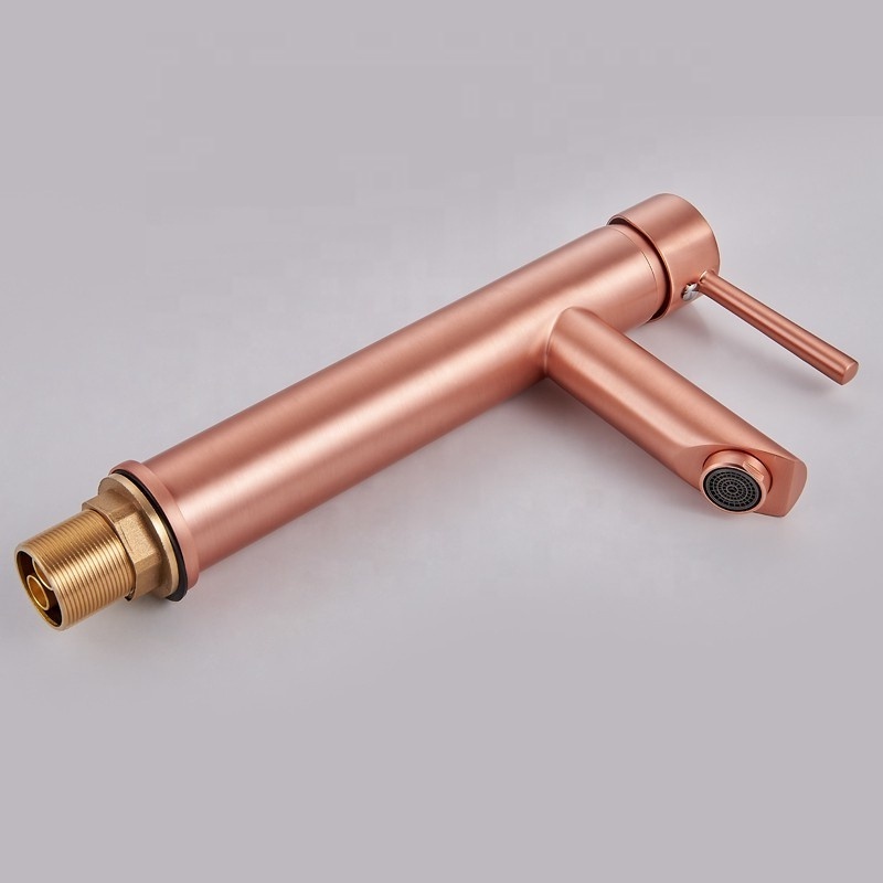 Bathroom accessories good quality wholesale basin faucet, Rose gold Brushed Brass faucet taps