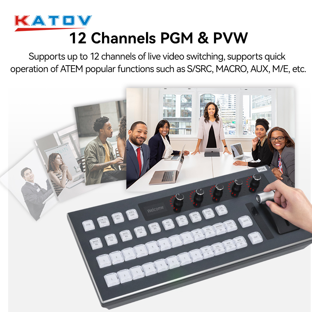 KATO VISION usb blackmagic atem switcher IP control panel for blackmagic switcher blackmagic vmix control panel