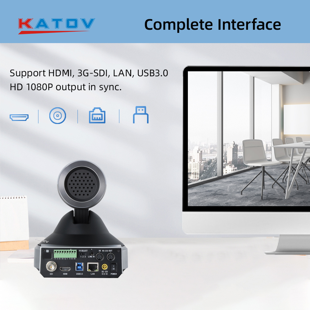 KATOV 360 Degrees Pan Voting Conference System 1080p PTZ USB3.0 Video Conference Camera