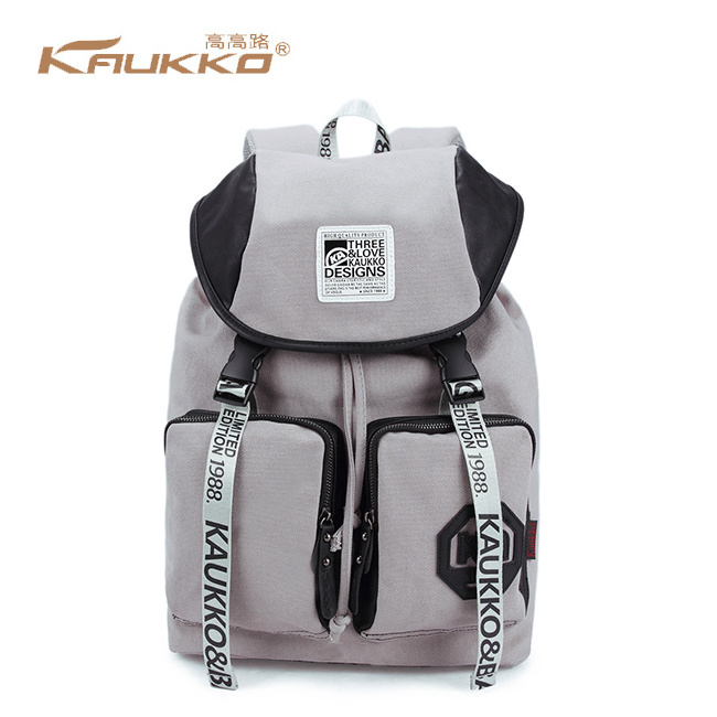 Multi-Funtional Canvas Men and Women Rucksack School Bag Hiking Camping Knapsack Backpack Drawstring Bag