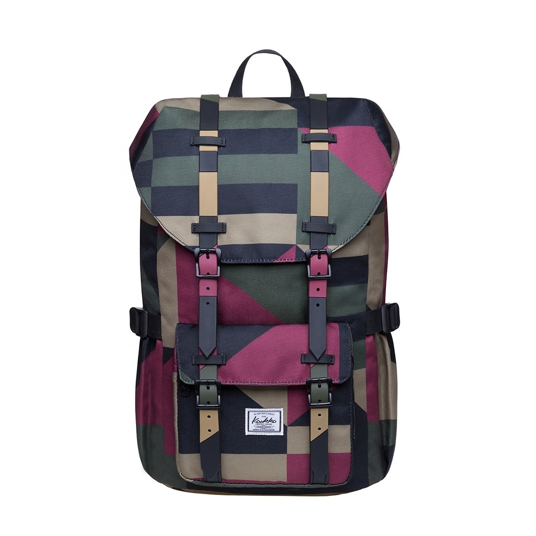 KAUKKO backpack women men casual backpack with 12 inch laptop compartment for hiking trips 25 * 14 * 40 cm, 14 L camo