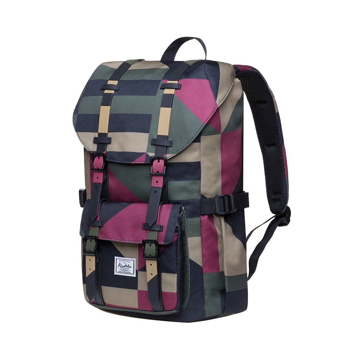 KAUKKO backpack women men casual backpack with 12 inch laptop compartment for hiking trips 25 * 14 * 40 cm, 14 L camo