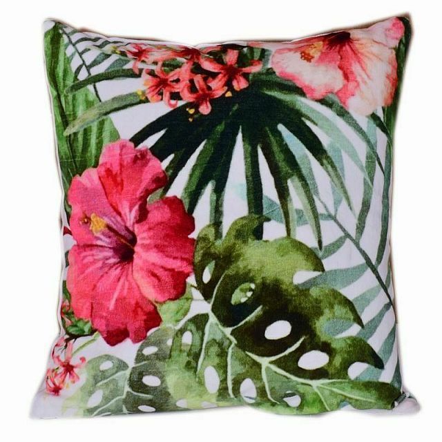 Attractive Floral Print Digital Printed Cushion Cover Cotton Velvet Smooth Pillow Cover