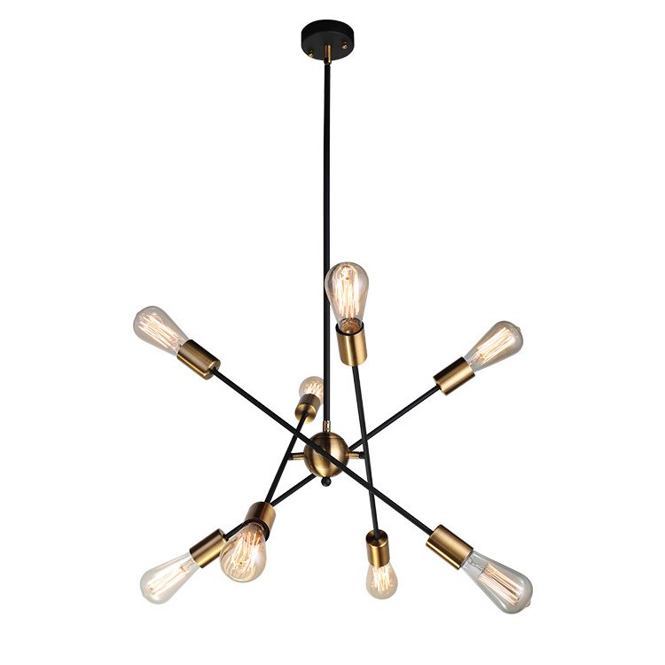 Made In China Classic Nordic Modern Ball Sputnik Indoor Room Decoration Ceiling Gold Brass Chandelier Pendant Light