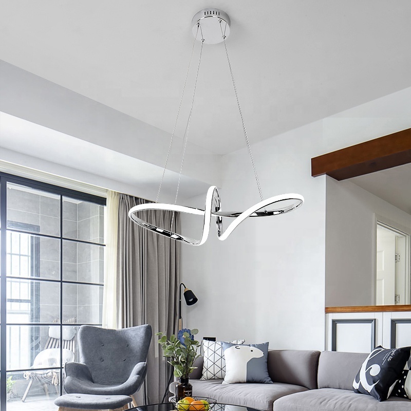 CE ROHS UL ETL Northern Europe modern aluminum home lighting chrome led chandelier pendant light