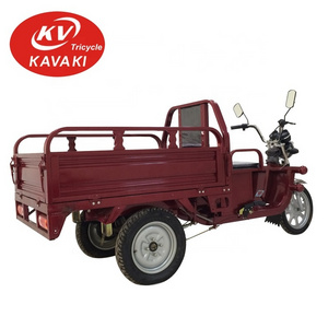 Hot selling large loading open cargo motor tricycle  with roof