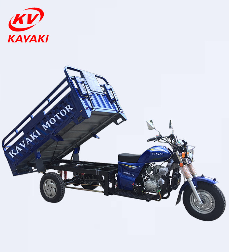 Best selling 4 stroke gasoline tipping big 3 wheel motor tricycle for sale