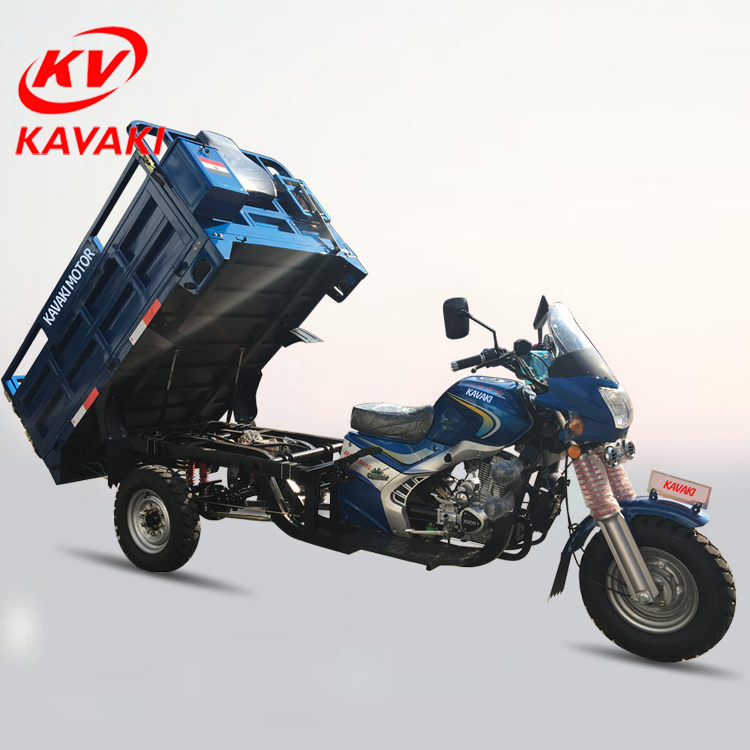 Best selling 4 stroke gasoline tipping big 3 wheel motor tricycle for sale