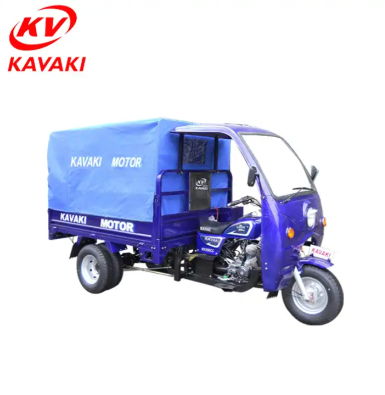 Kavaki Direct Sale 150cc 200cc 250cc Engine 1.8m 2.0m Cargo Box Super Kavaki Motor Gasoline 5 Wheel Trike/petrol Motor Tricycles