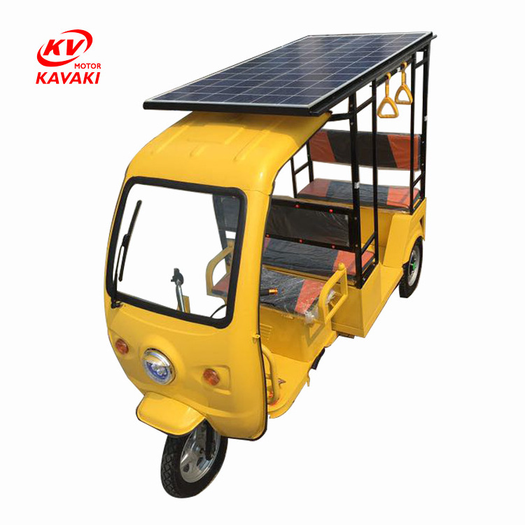 Energy diesel solar auto  electric rickshaw 60V battery  motor 1000W passenger tricycles for sale