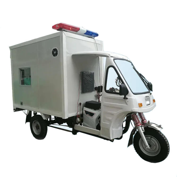 Hospital Electric Auxilium New Model Petrol Motor 150cc 200cc 250cc Passenger Ambulance 3 Wheel Tricycle For Sale