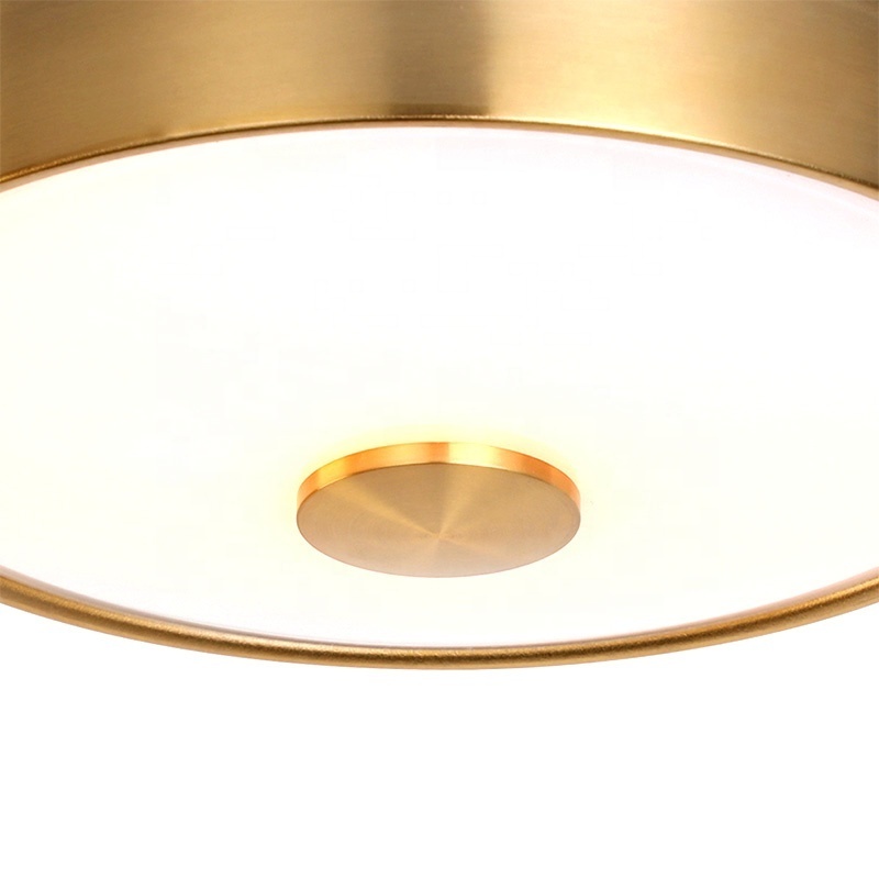 Surface mounted best selling glass decorative gold round hexagon ceiling lights for bedroom living room leisure facilities villa