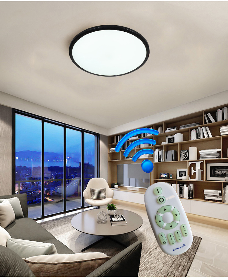 Wholesale Simple Intelligent Wireless Remote Control Indoor Round Bedroom Fixtures Modern Led Ceiling Light