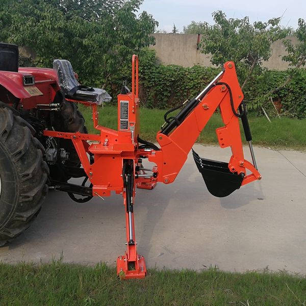 Towable tractor backhoe and backhoe for farm tractor