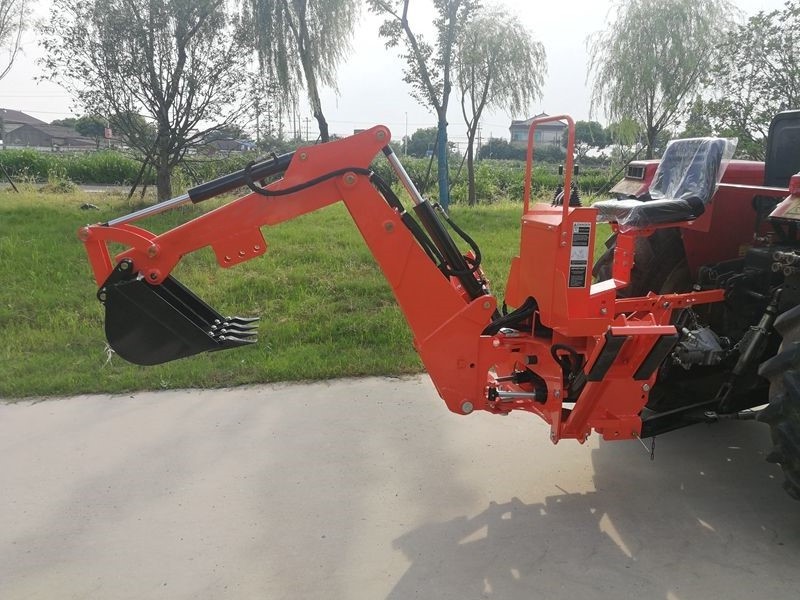 Towable tractor backhoe and backhoe for farm tractor