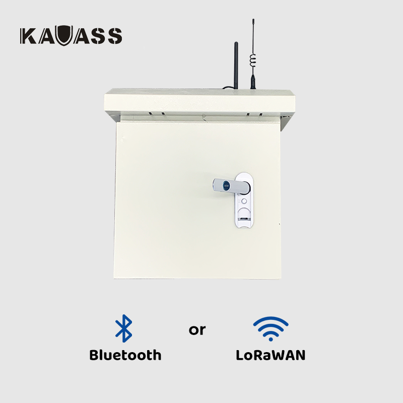 smart LoRaWAN parking barrier lock for electric vehicles charger parking system