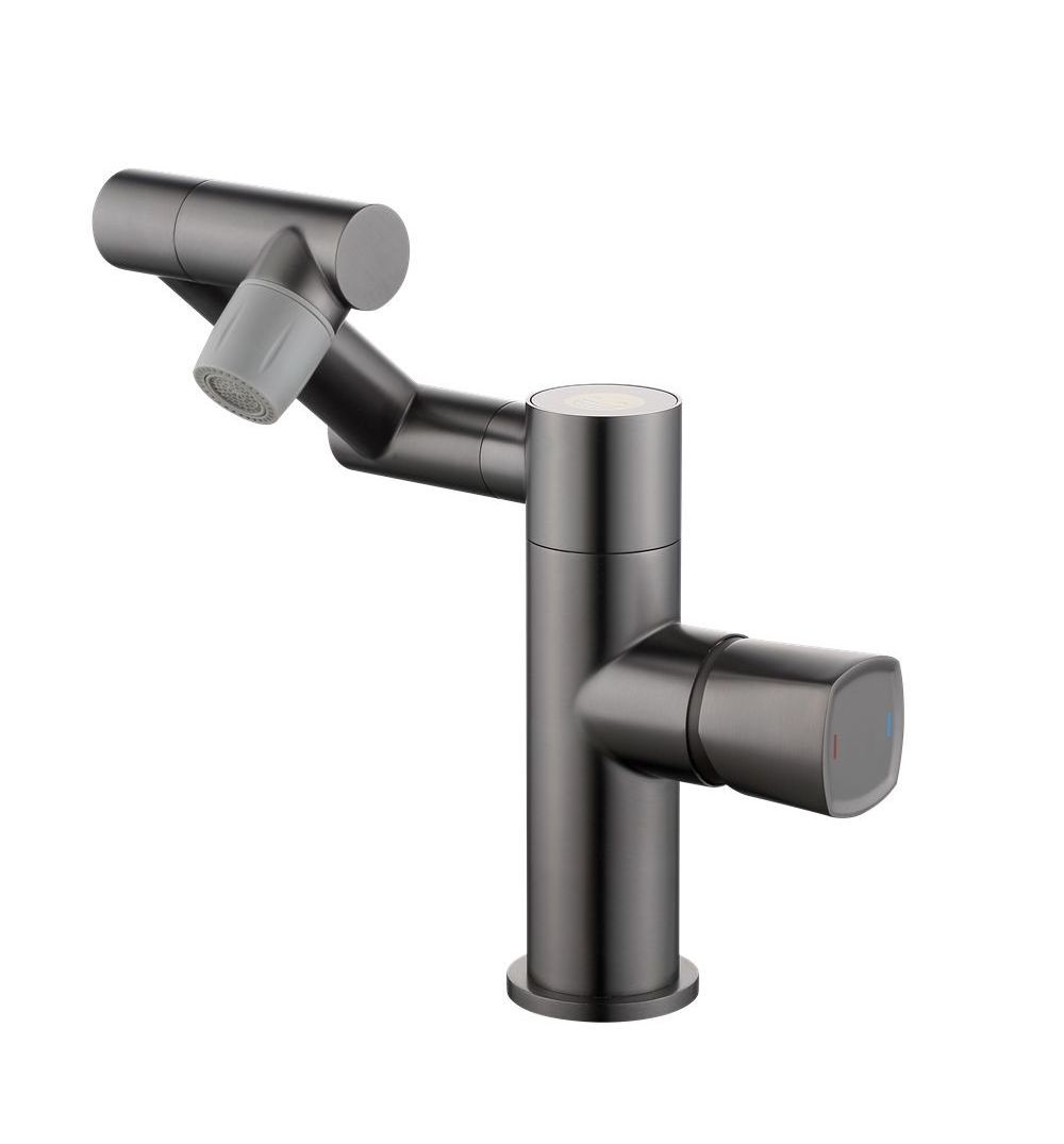 fancy round bathroom mixer rotating faucets for washbasin