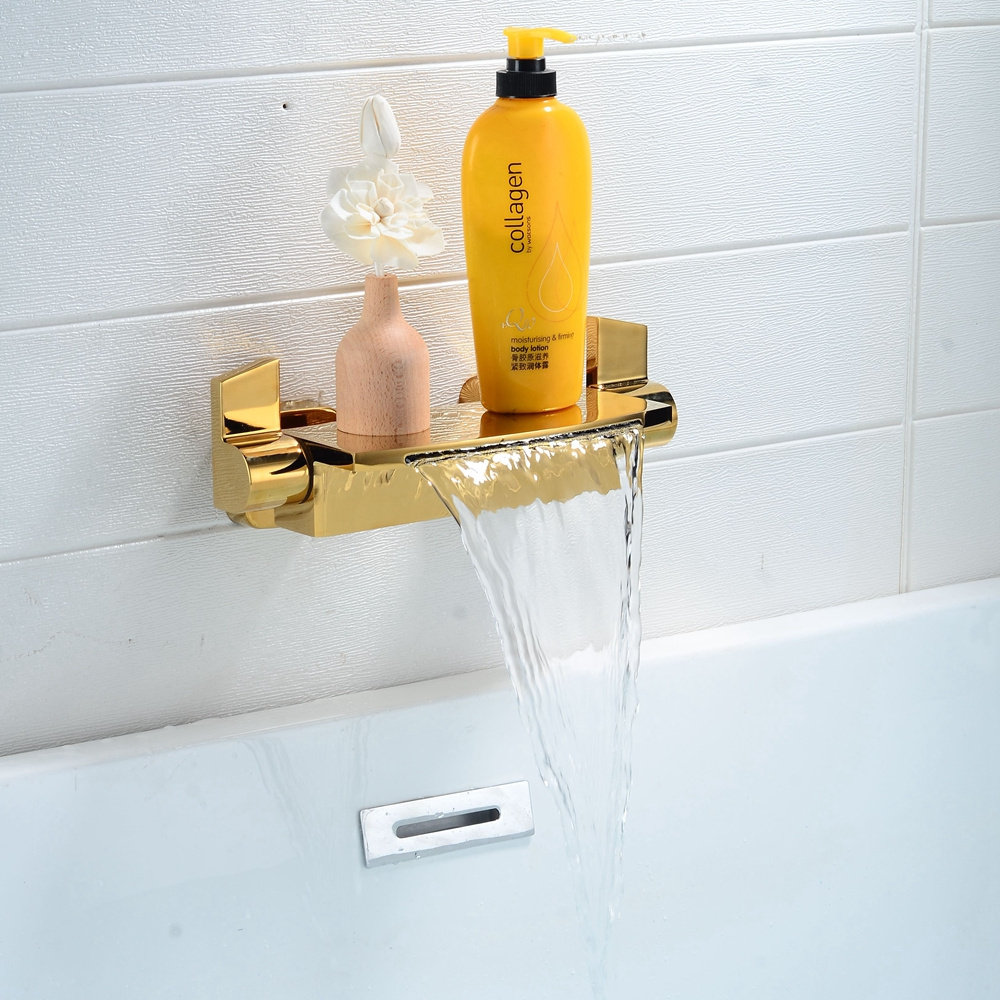 high quality bathroom gold bath tub shower mixer faucet set