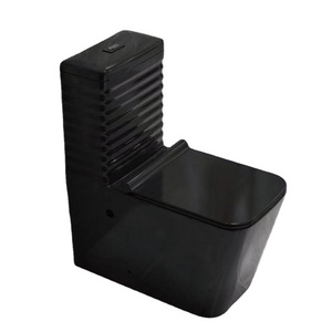 wc ceramic one-piece toilet bathroom toilet set modern black toilet commode