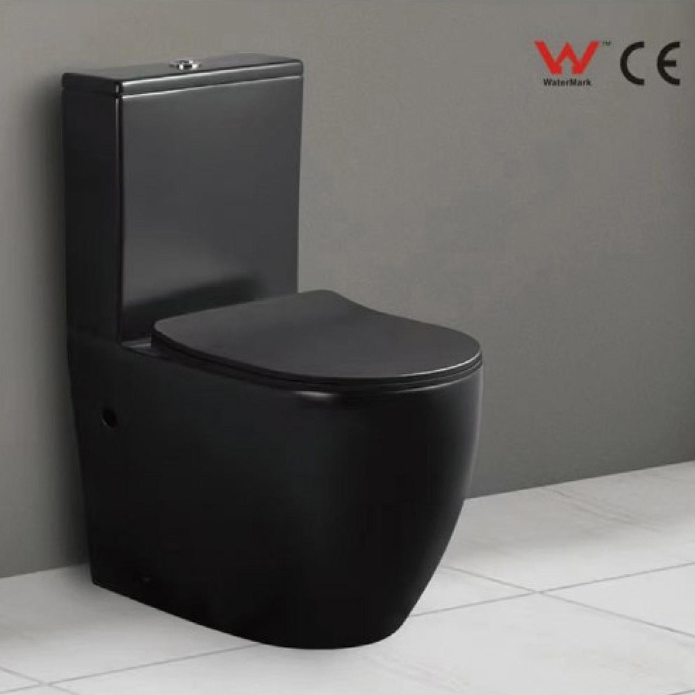 wc ceramic one-piece toilet bathroom toilet set modern black toilet commode