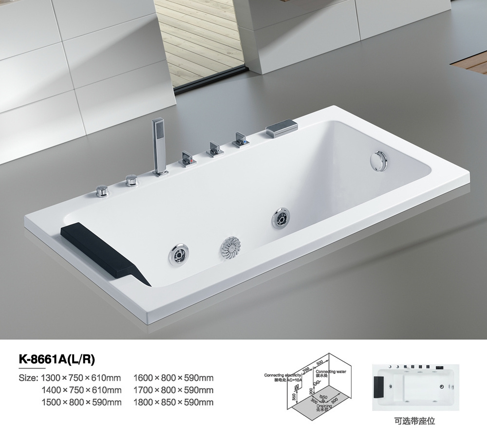 embedded underground bathtub drop in Build In Bathtub For Usa Market