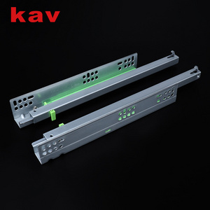 Single Extension Telescopic Channel Rail Push Opening Concealed Undermount Drawer Slide With Adjustable Pin