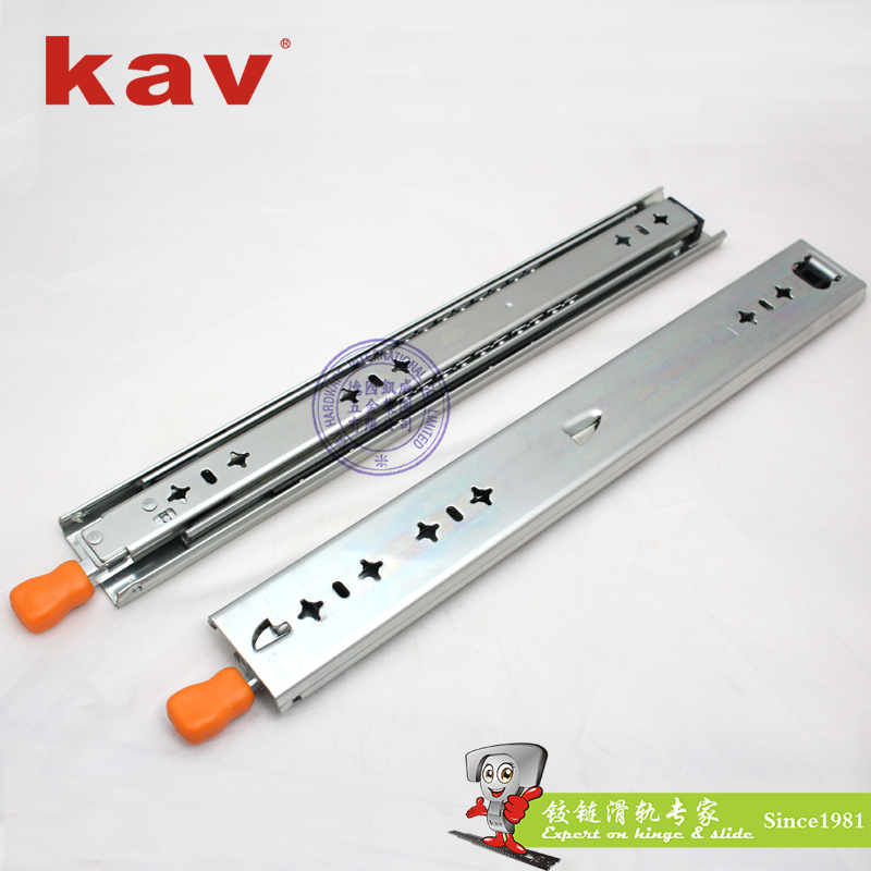 100kgs loading heavy duty drawer slide 53mm width locking system ball bearing slide