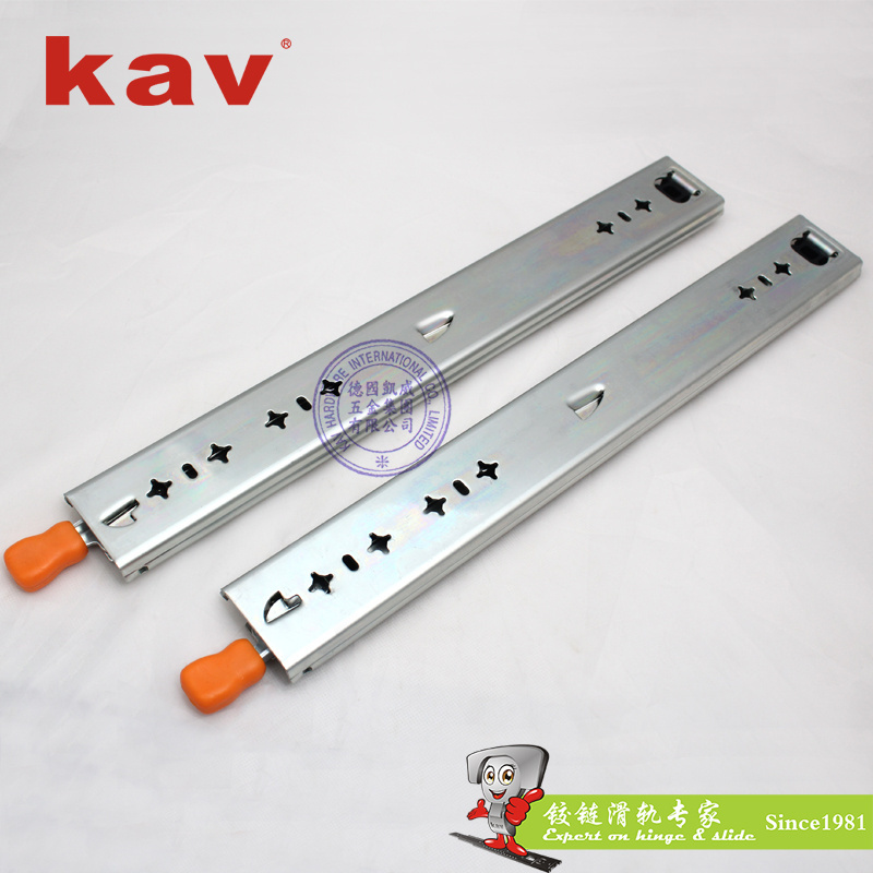 100kgs loading heavy duty drawer slide 53mm width locking system ball bearing slide