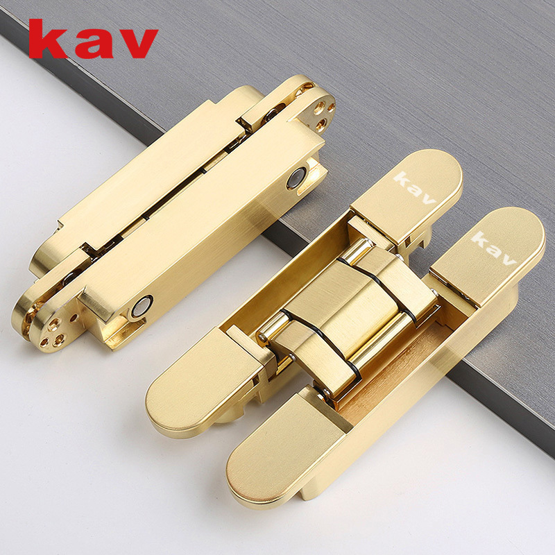 kav heavy duty 3d adjustable invisible concealed hinge for furniture door