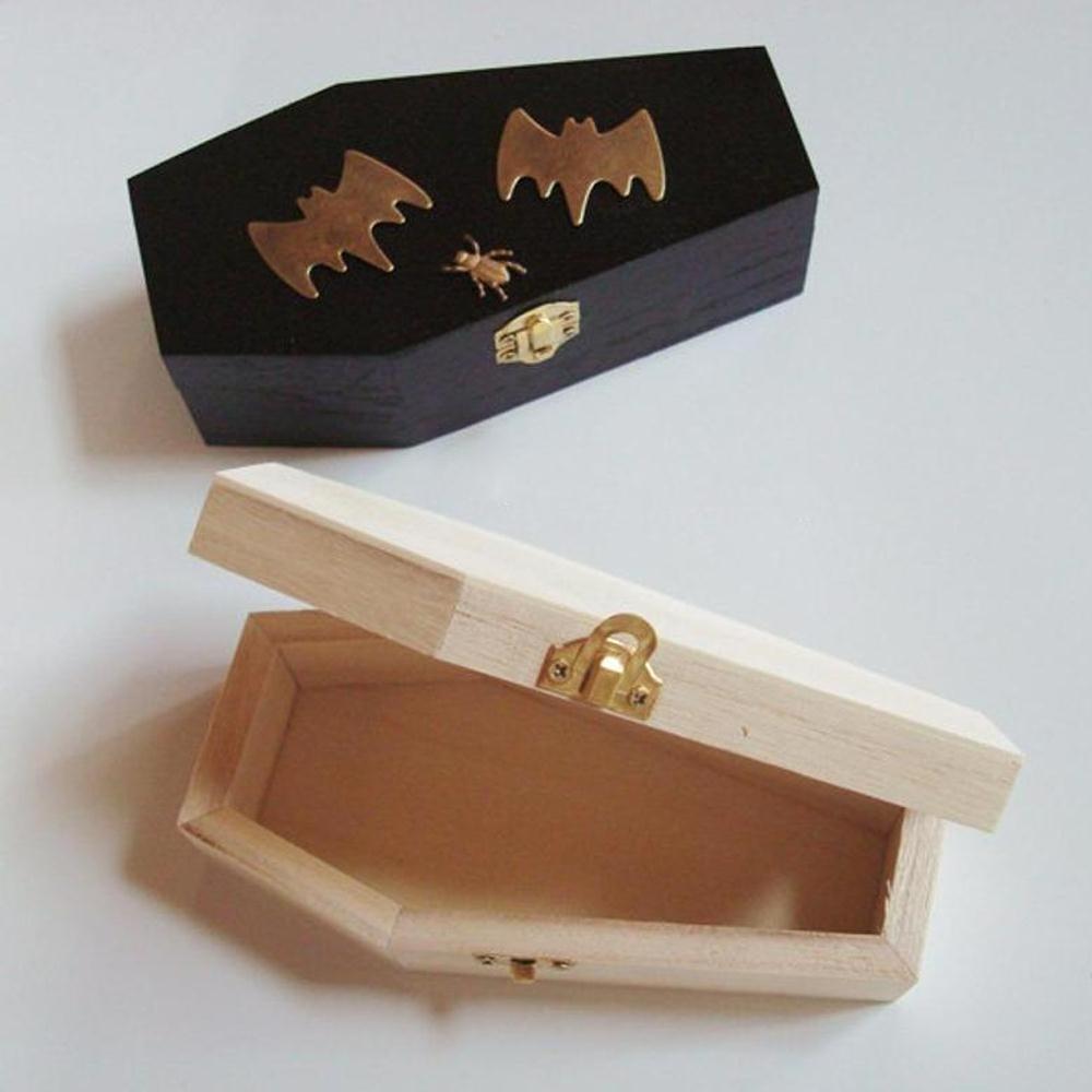 Custom small coffin shaped cardboard paper gift box packaging false eyelash lash wooden coffin box