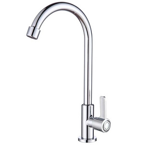 KAWAL Long Neck Cold Water Kitchen Faucet High Curved Single Cold Faucet for Kitchen