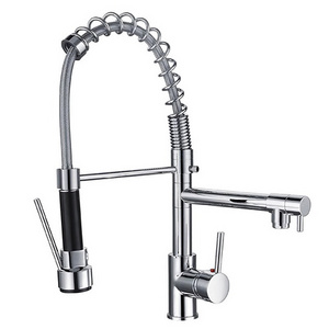 KAWAL double handle 360 degree rotation With water stop valve hot cold water Galley Faucet for Kitchen