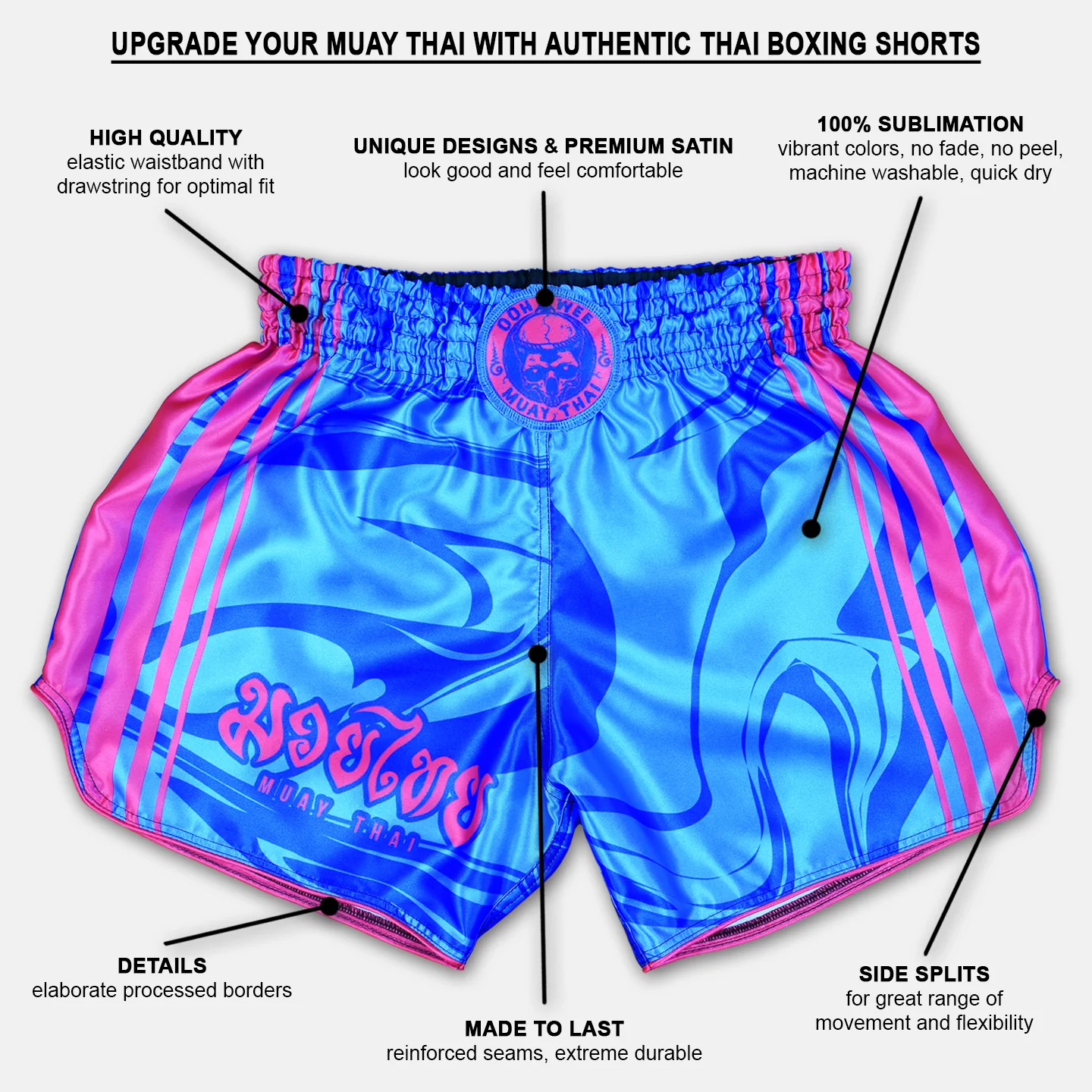 Wholesale MMA Shorts Custom Patched Fighting Pants Muay Thai Men & Women Boxing Warriors MMA Shorts