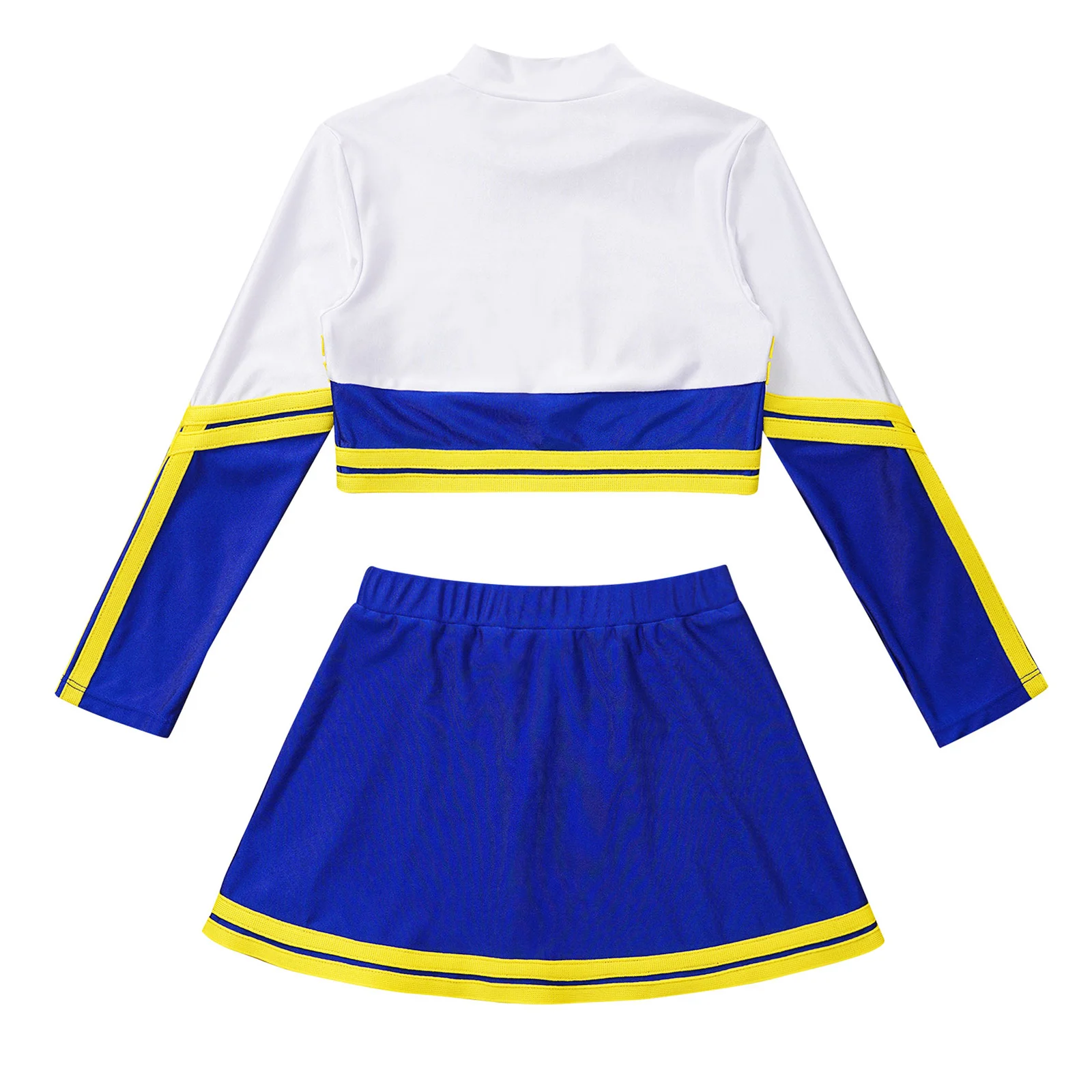 Wholesale Cheerleader Practice Suit Girls Youth Long Sleeve 2 Pieces Embroidery Cheerleading Outfits Uniforms