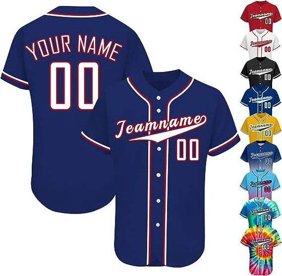 Wholesale Personalized Baseball Button Down Shirts Stitched Men Women Youth Kids Sports Uniform Custom Baseball Jersey