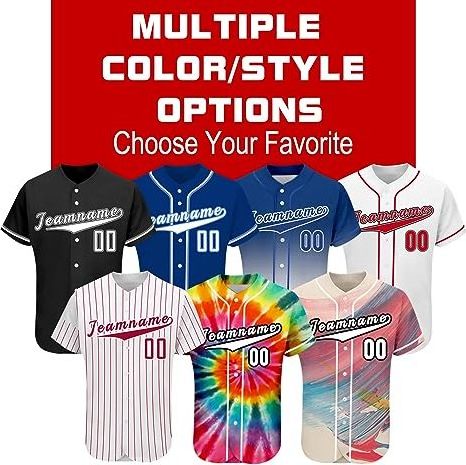 Wholesale Personalized Baseball Button Down Shirts Stitched Men Women Youth Kids Sports Uniform Custom Baseball Jersey