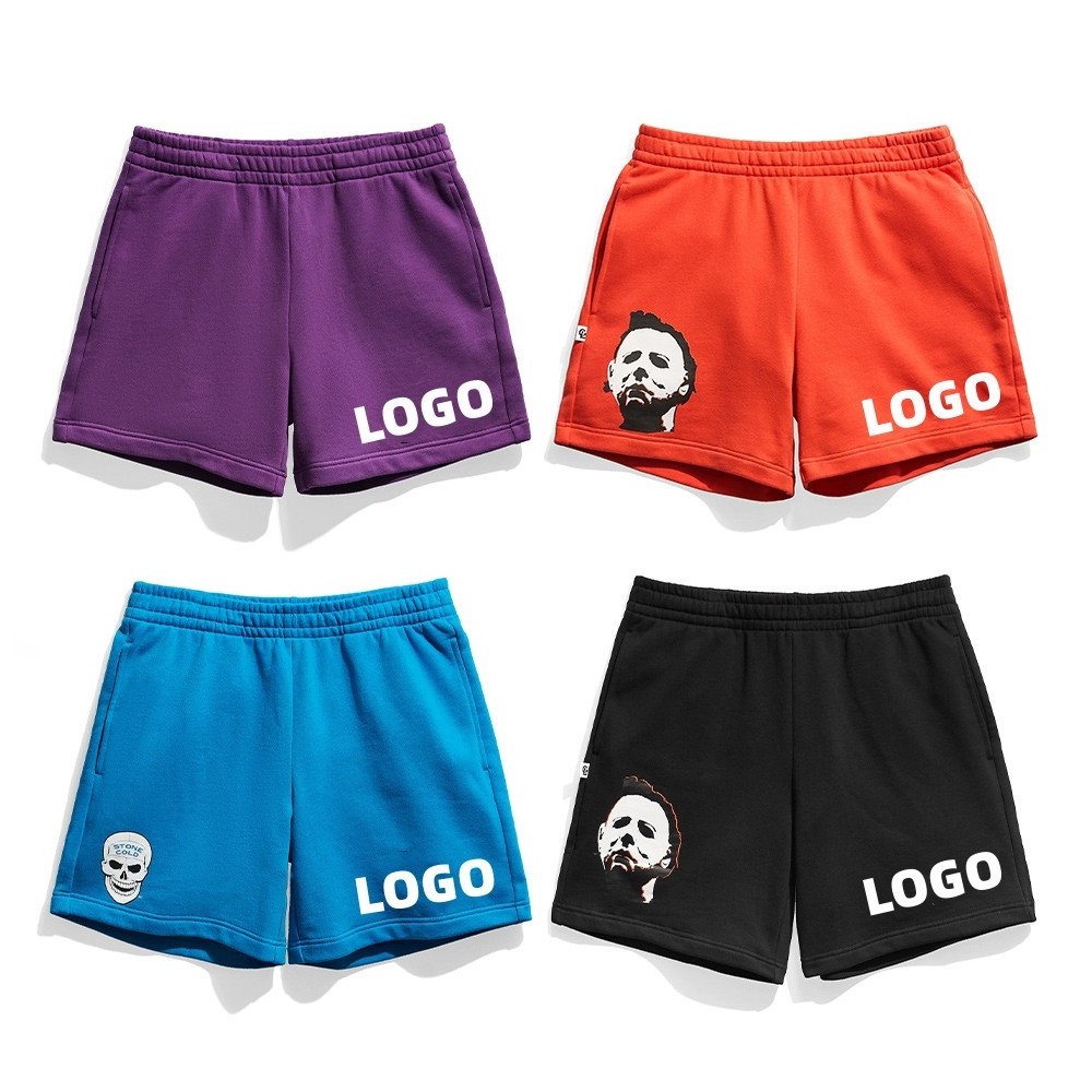 Custom design blank shorts sweat mens fitness running jogger pants breathable gym shorts polyester cotton men shorts